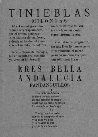 Biblioteca Digital De Castilla Y Leon Tinieblas Milongas Eres Bella Andalucia