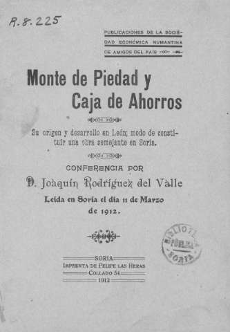 Biblioteca Digital de Castilla y León > Monte de Piedad y Caja de Ahorros :  su origen y...