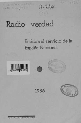 Biblioteca Digital de Castilla y León > Radio Verdad : emisora al servicio  de la España Nacional