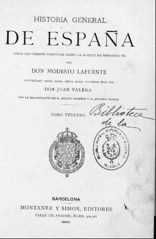 Biblioteca Digital de Castilla y León > Historia general de España desde  los tiempos primitivos...