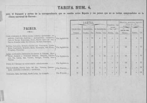 TARIFA NUM. 4 r