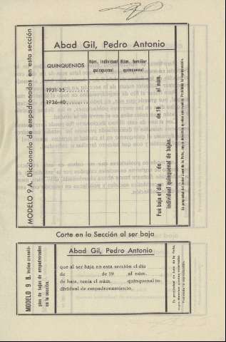 Modelo 9 A - 9 B