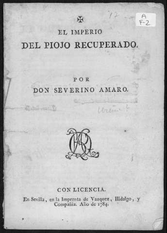 El imperio del piojo recuperado (1784.)